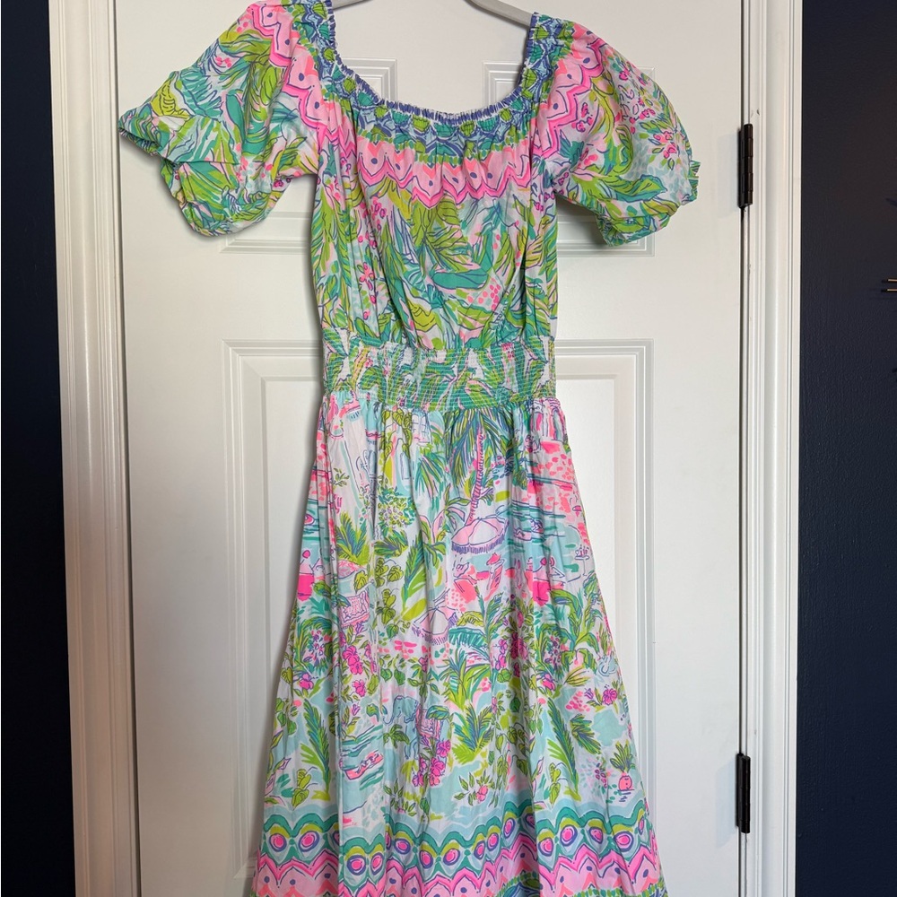 EUC Lilly Pulitzer size m midi dress - perfect for spring showers and events!